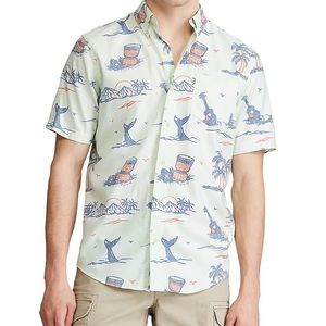 NWT Men's Chaps Go Untucked Printed Button-Down